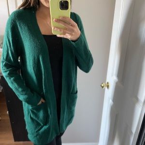 J Crew Green Cardigan